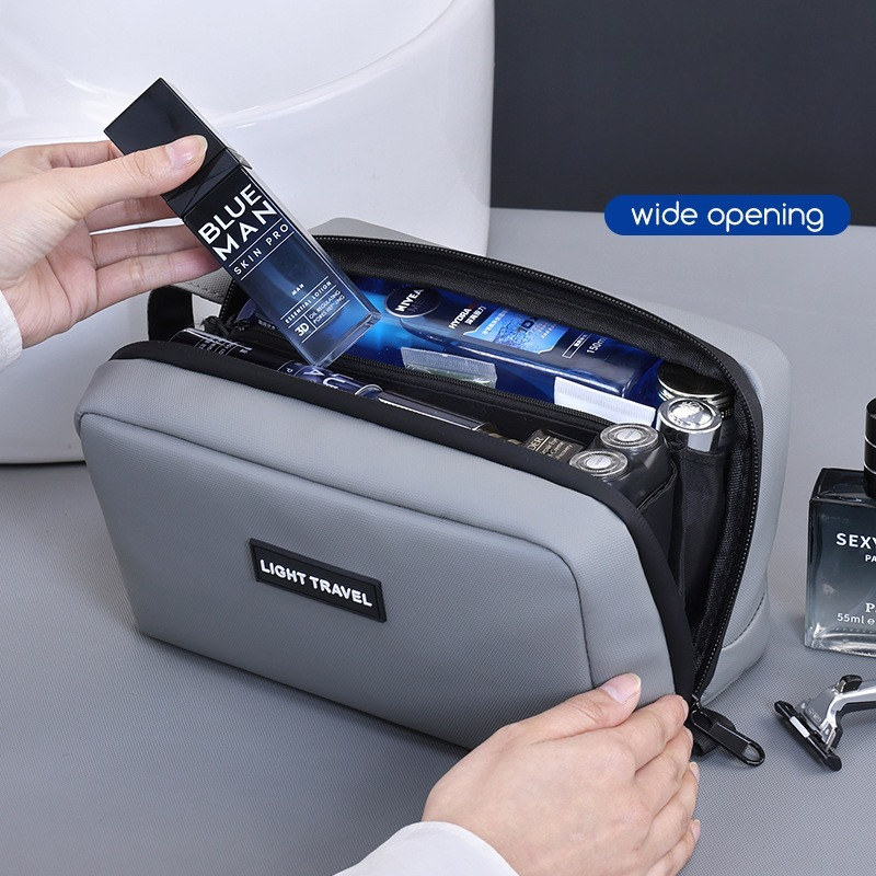 Mens Grooming Kit Case - Tas Makeup Tahan Air, Organizer Perjalanan