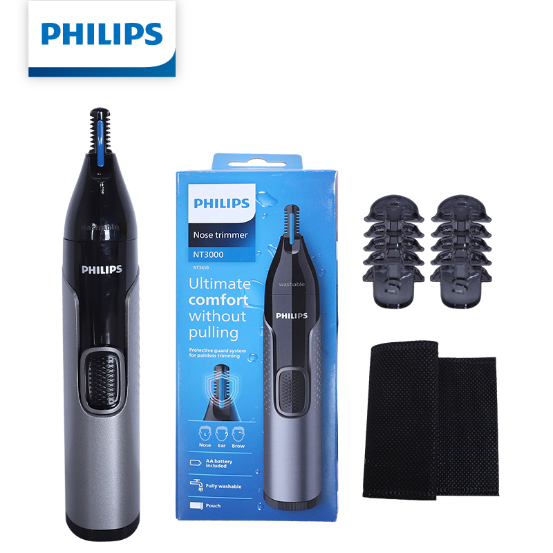 Mens Grooming Kit Bag - Philips Pemangkas Rambut Hidung NT3650/16 untuk