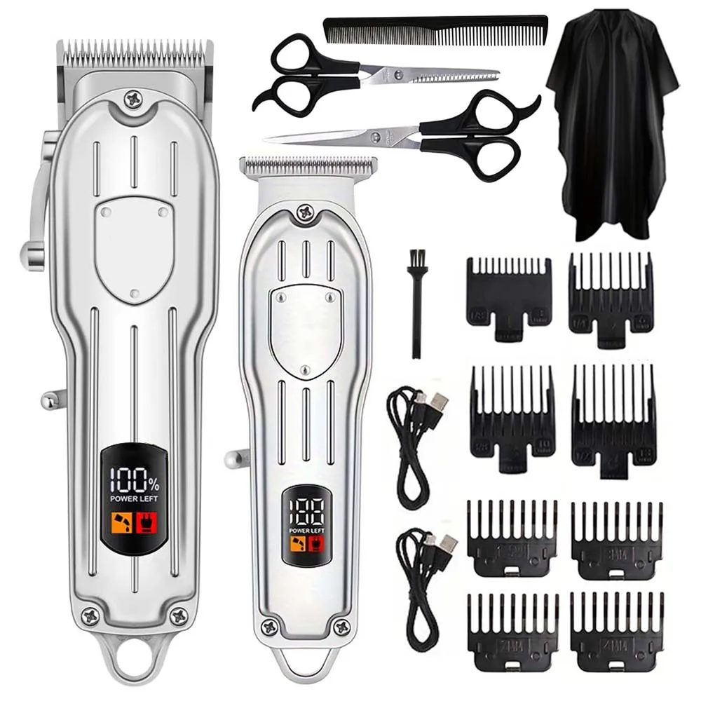 Men'S Grooming Electric Trimmer - Alat Cukur Rambut Elektrik Layar Digital