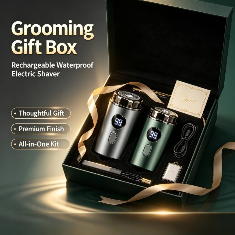 Mens Grooming Box - Pemangkas Rambut Elektrik Tahan Air yang