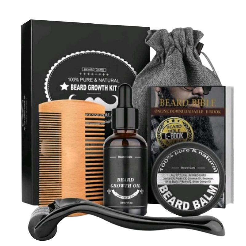 Mens Grooming Kit Bag - Set sisir perawatan janggut Pria, penumbuh
