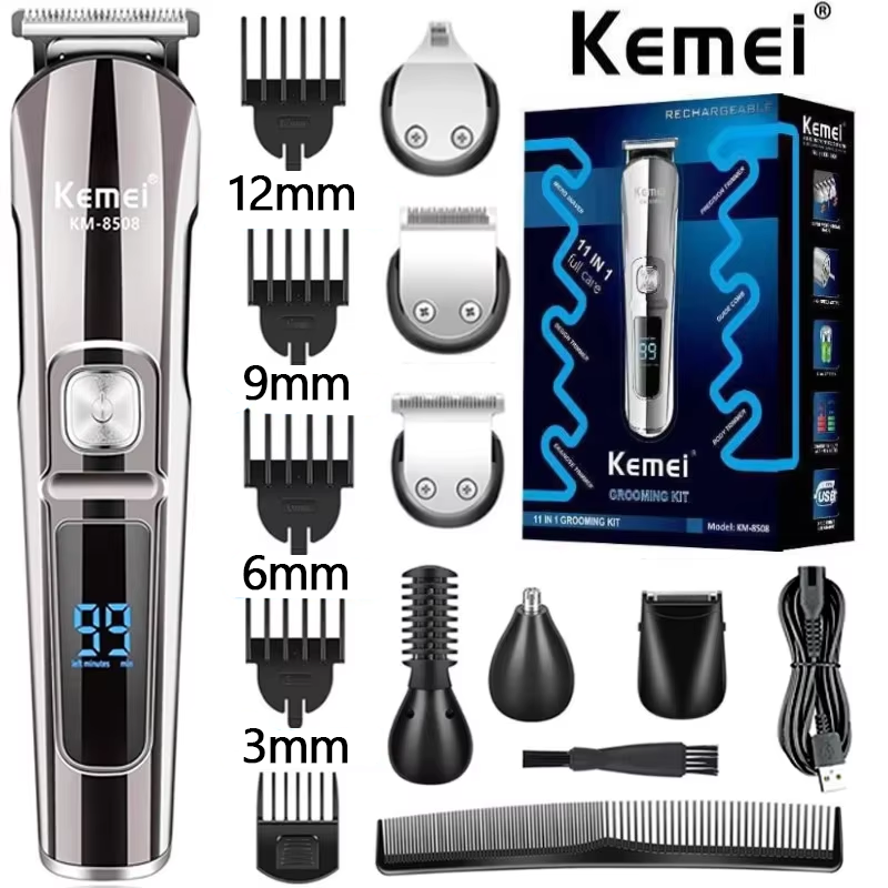 Men'S Grooming Electric Trimmer - Kemei Alat Cukur Rambut Jenggot Multifungsi