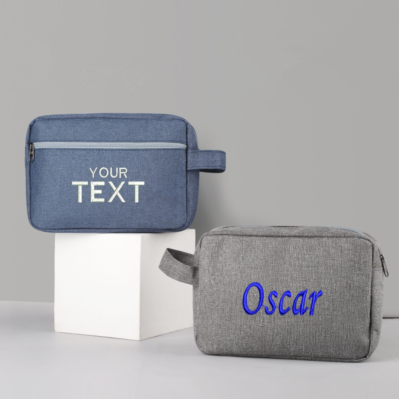 Tas Cuci Pria Nama Bordir Sesu - Mens Grooming Kit Case ulasan dan harga
