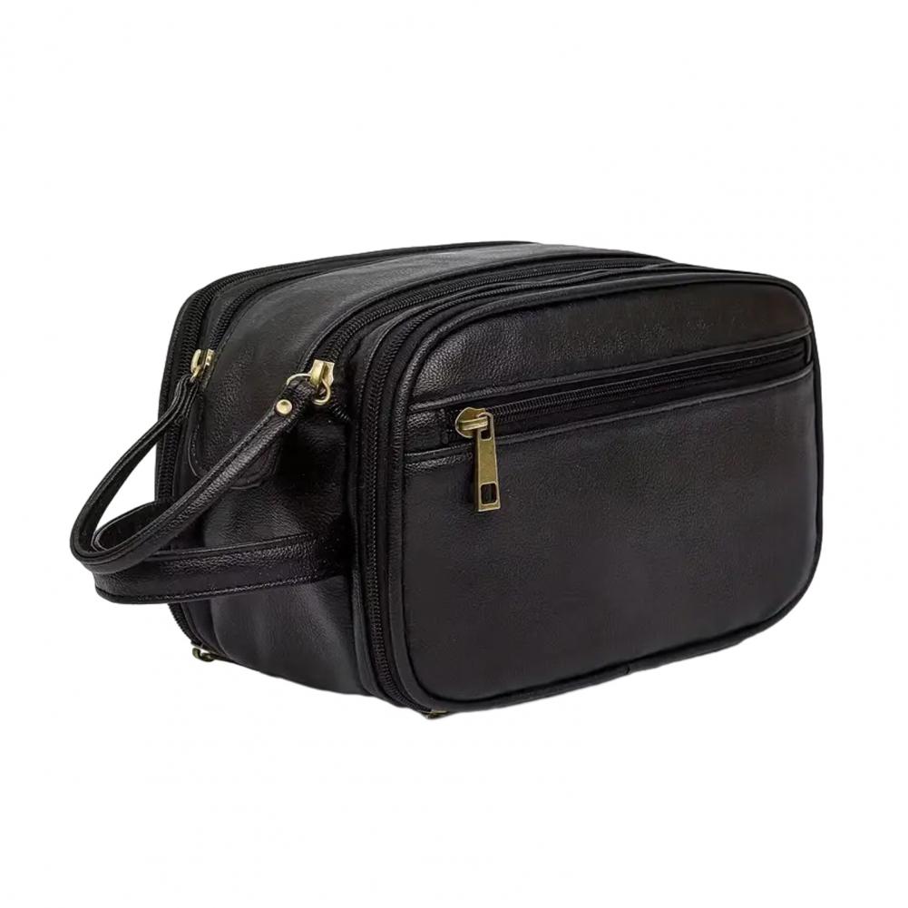 Tas Makeup Travel Kulit Sintet - Mens Grooming Kit Bag ulasan dan harga