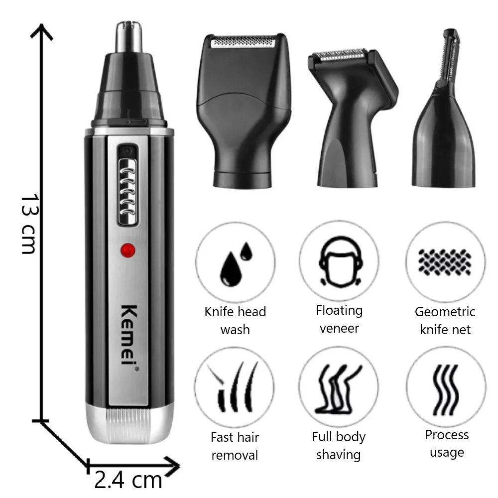 Kemei alat pangkas hidung elek - Men'S Grooming Electric Trimmer ulasan dan harga