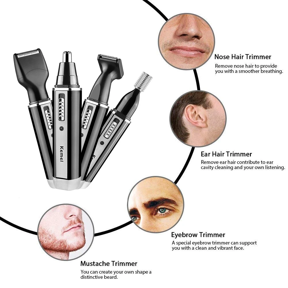 Kemei alat pangkas hidung elek - Men'S Grooming Electric Trimmer ulasan dan harga