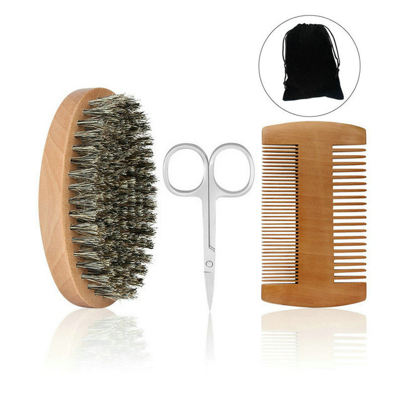 Sikat jenggot bulu babi hutan  - Mens Grooming Kit Bag ulasan dan harga