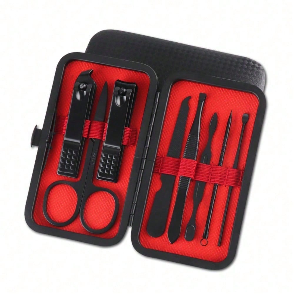 8/24pcs Set Manikur & Pedikur  - Mens Grooming Kit Case ulasan dan harga