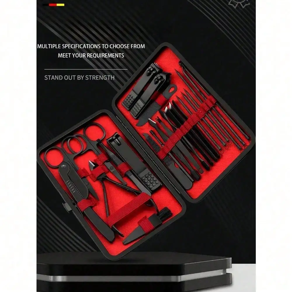 8/24pcs Set Manikur & Pedikur  - Mens Grooming Box ulasan dan harga