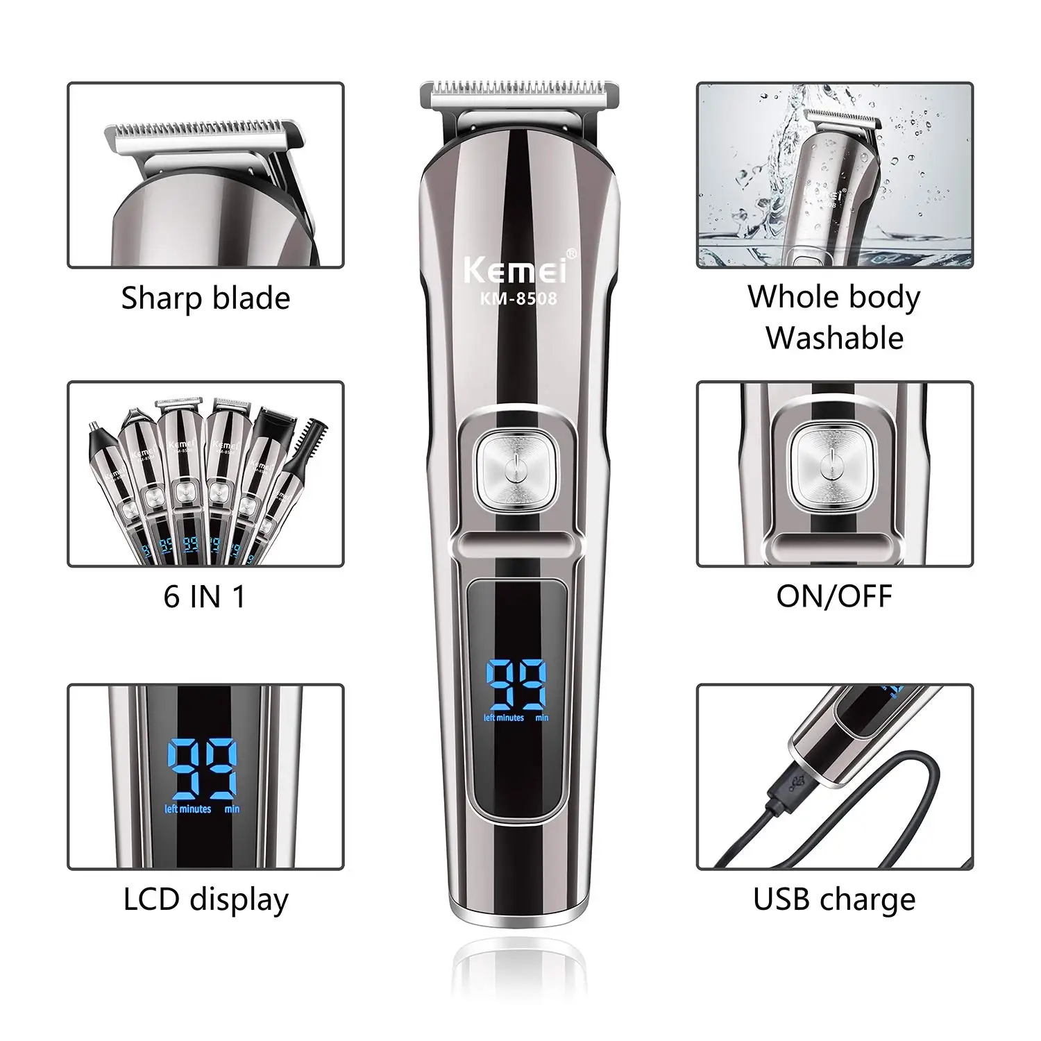 Kemei Alat Cukur Rambut Jenggo - Men'S Grooming Electric Trimmer ulasan dan harga